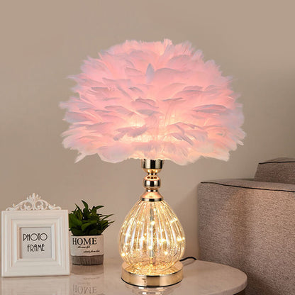 Lighteme Feather Glass Table Lamp