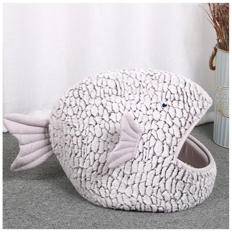 Maison pour chat Lighteme en forme de poisson (2 tailles)