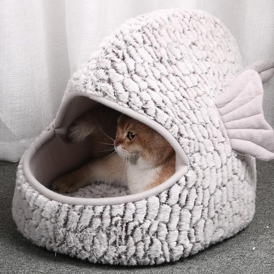 Lighteme Fish Shape Resilient Cat House (2 sizes)