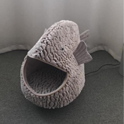 Maison pour chat Lighteme en forme de poisson (2 tailles)