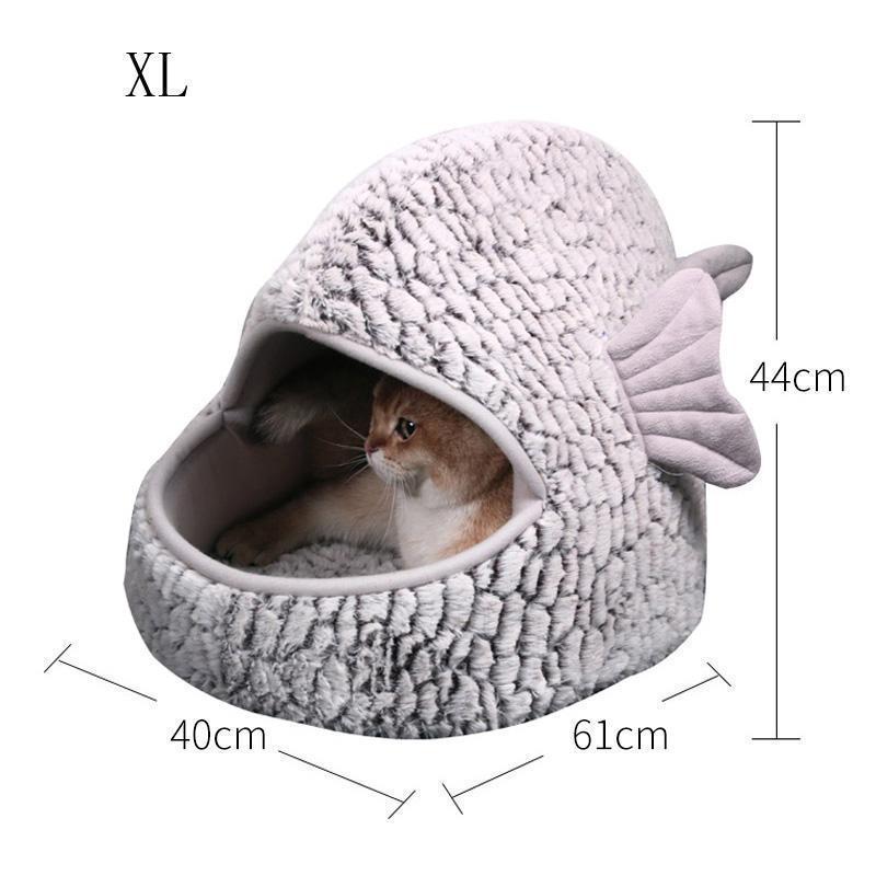 Maison pour chat Lighteme en forme de poisson (2 tailles)