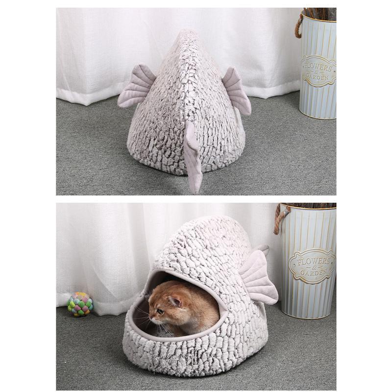 Maison pour chat Lighteme en forme de poisson (2 tailles)