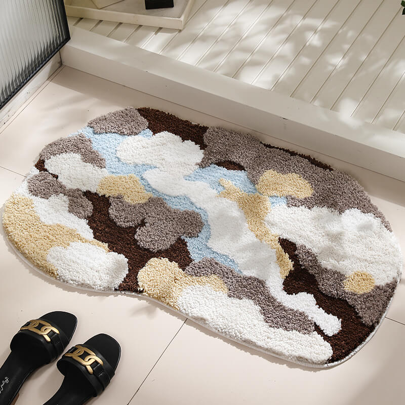 Lighteme Flocked Moss Bathroom Rug