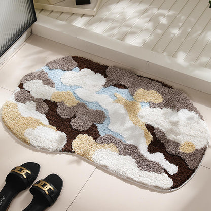 Lighteme Flocked Moss Bathroom Rug