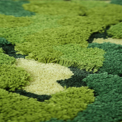 Lighteme Flocked Moss Bathroom Rug