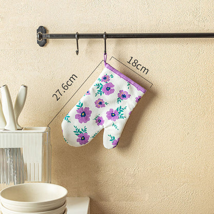 Gants de cuisson anti-brûlure à imprimé floral Lighteme