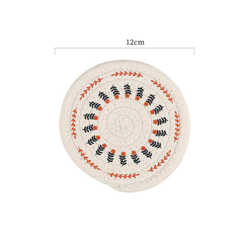 Lighteme Floral Cotton Linen Woven Placemat