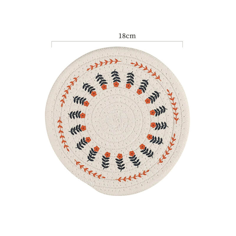 Lighteme Floral Cotton Linen Woven Placemat