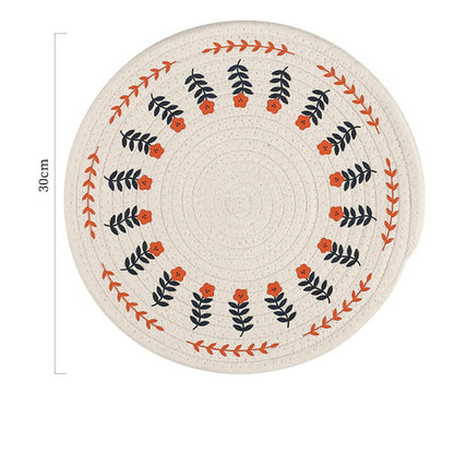 Lighteme Floral Cotton Linen Woven Placemat