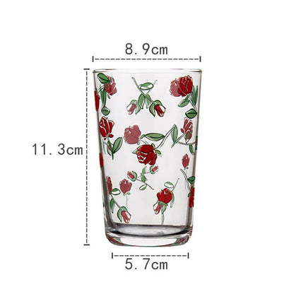 Lighteme Floral Print Glass Cup