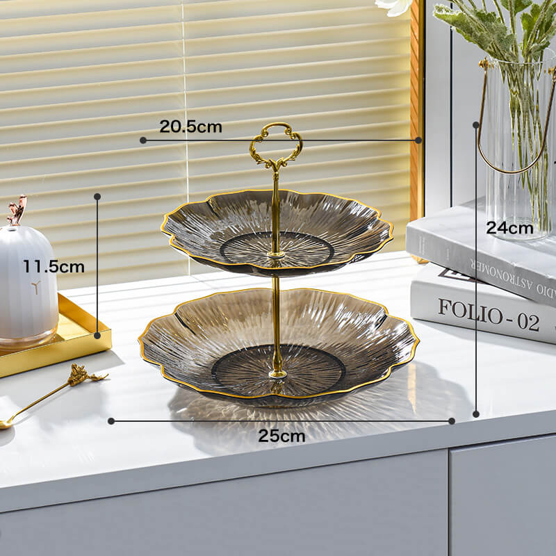 Lighteme Flower-Shaped Multi-Layer Dessert Stand