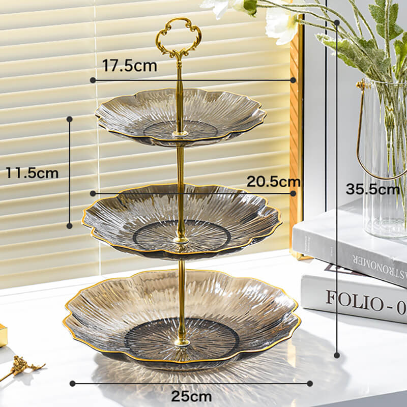 Lighteme Flower-Shaped Multi-Layer Dessert Stand