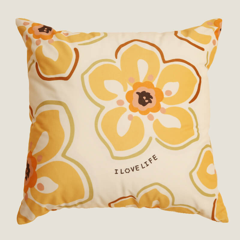 Lighteme Flower Pattern Throw Pillow Cover