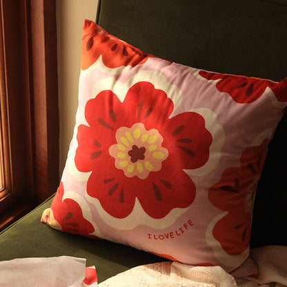Lighteme Flower Pattern Throw Pillow Cover