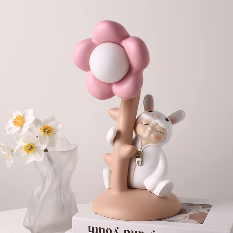 Lampe de table en résine Lighteme Flower Rabbit
