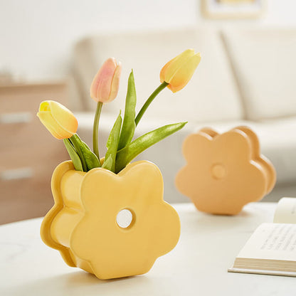 Lighteme Spring Flower Shape Ceramic Vase