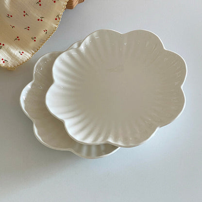 Assiette à dîner en céramique en forme de fleur Lighteme 