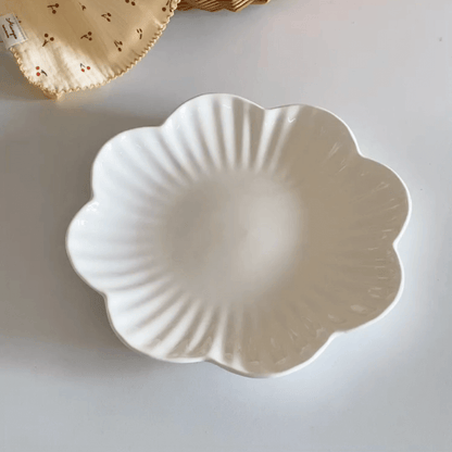 Assiette à dîner en céramique en forme de fleur Lighteme 