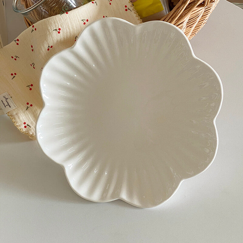 Assiette à dîner en céramique en forme de fleur Lighteme 