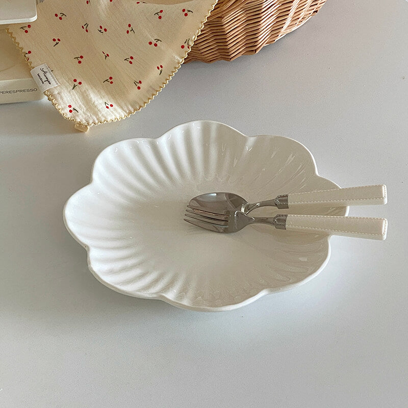 Assiette à dîner en céramique en forme de fleur Lighteme 