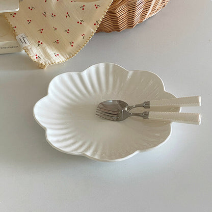 Assiette à dîner en céramique en forme de fleur Lighteme 