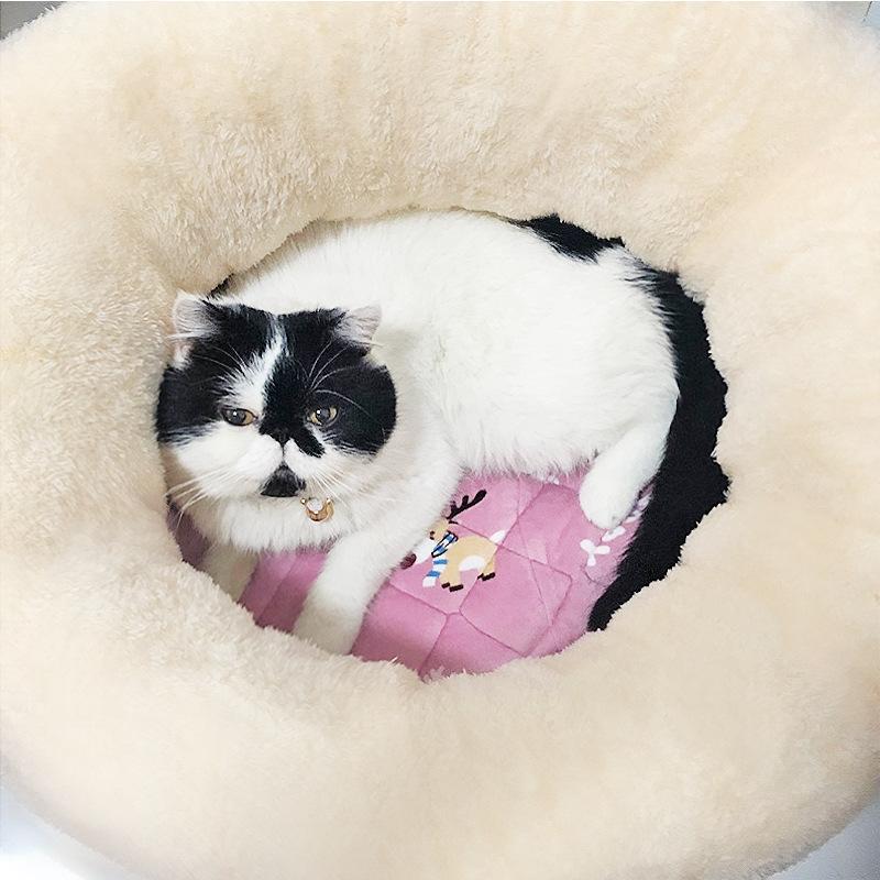Lighteme Fluffy Pet Warm Winter Nest Bed (3 colors & 2 sizes)