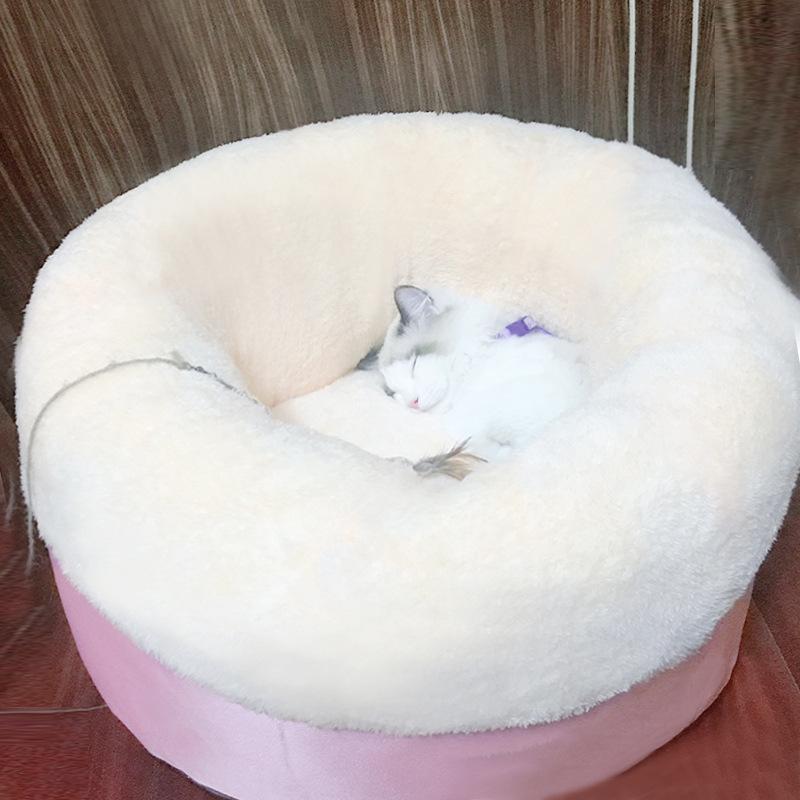 Lighteme Fluffy Pet Warm Winter Nest Bed (3 colors & 2 sizes)
