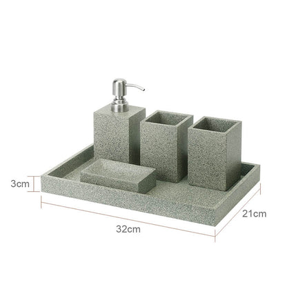 Lighteme Frosted Resin Bathroom Set