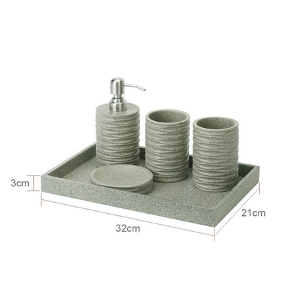 Lighteme Frosted Resin Bathroom Set