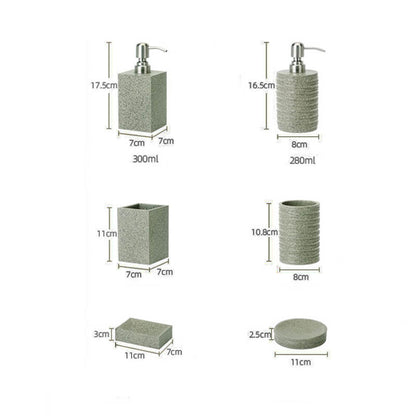 Lighteme Frosted Resin Bathroom Set