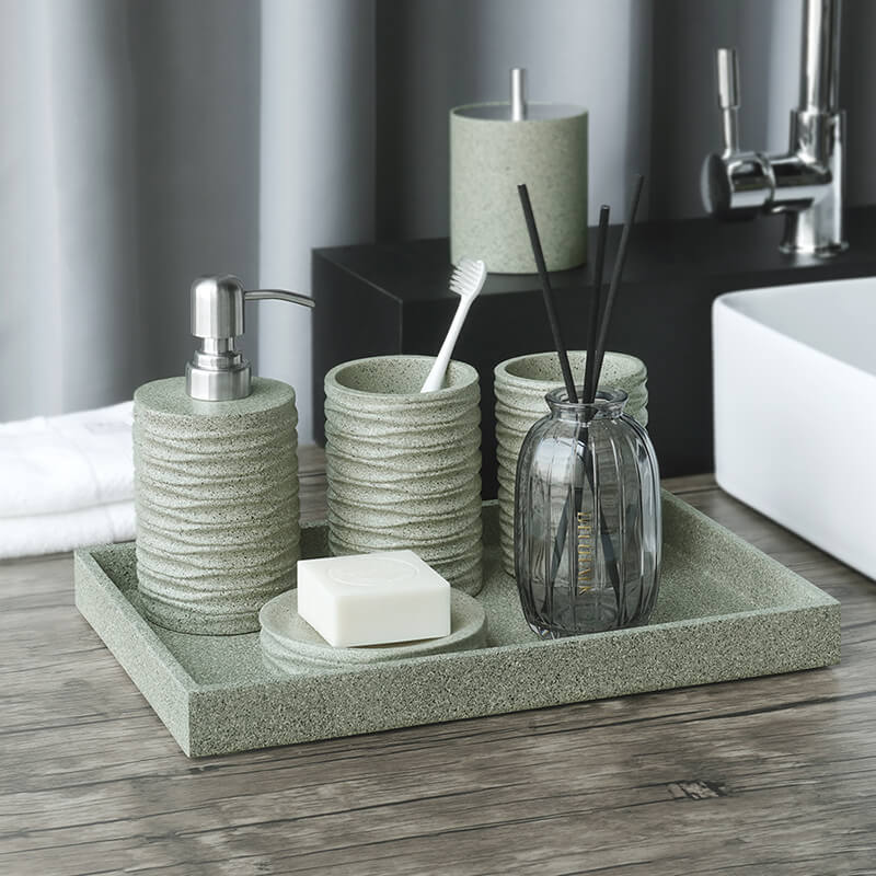 Lighteme Frosted Resin Bathroom Set