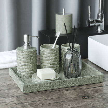 Lighteme Frosted Resin Bathroom Set