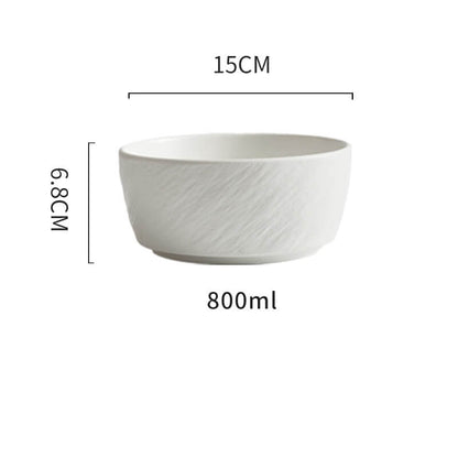Lighteme Frosted Stone Texture Straight Edge Ceramic Bowl