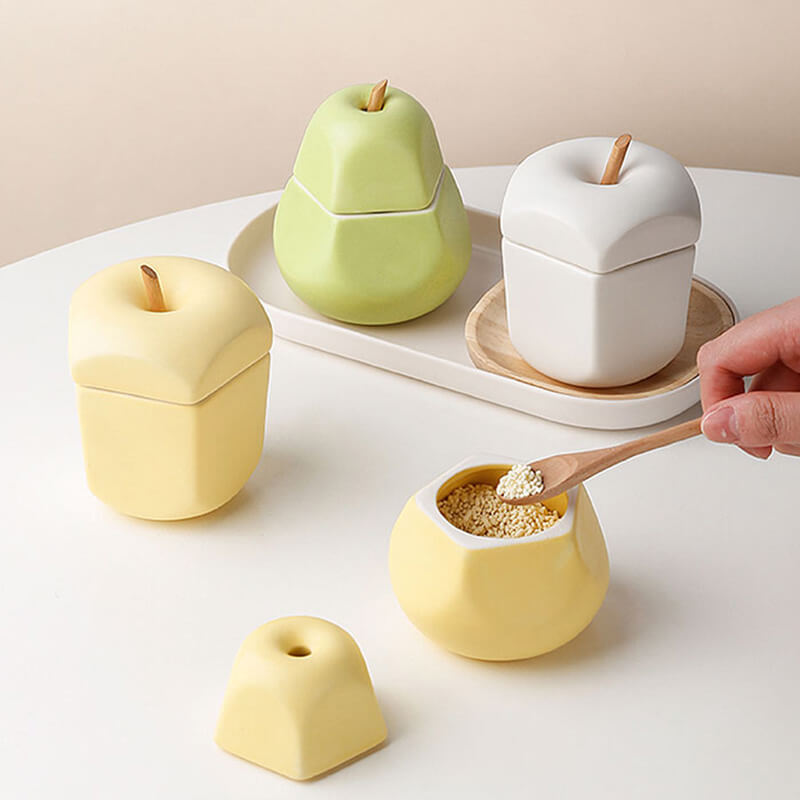Lighteme Fruit Shape Ceramic Seasoning Jar