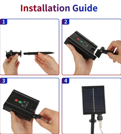 Lighteme American Flag Solar Lights 420 Super Bright LEDs 2-in-1 Solar Powered and Plug in Flag Light