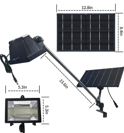Lighteme Solar Billboard Light Metal Aluminum Lamp Heads,400W 12000AMH Li-on Battery, 60 LED Super Bright Light, Commercial Billboard Lamp Suitable for a Variety of Scenes