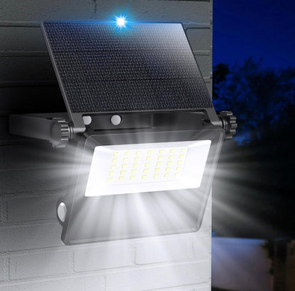 Lighteme 2-Pack Solar Outdoor Lights, Metal Solar Security/Flood Lights ,2000LM Motion Sensor