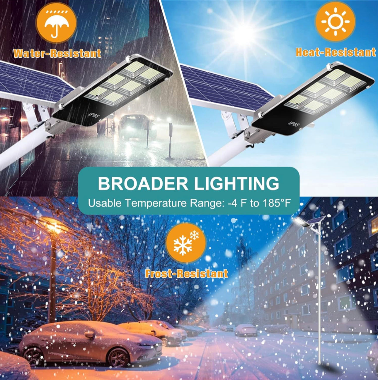 Lighteme 800 Watt Solar Street Lights, with Remote Control 105000LM LED Dusk to Dawn Solar Light 6500K Super Bright Solar Flood Light