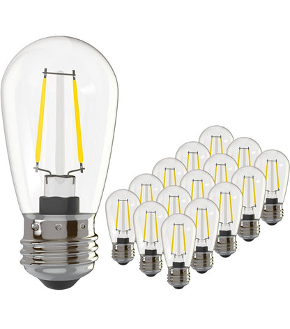 15 Pack - Lighteme Replacement Bulb PRO LED Energy Efficient 2 Watt Warm White 2500K Dimmable Bulb - E26 Base