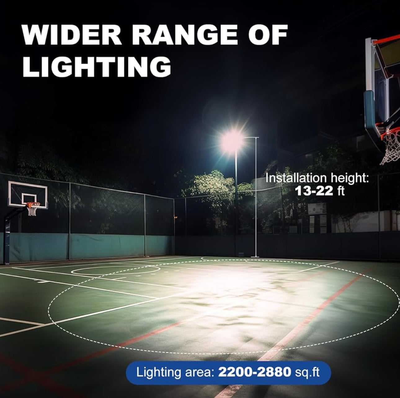 Lighteme 1600W Commercial Solar Street Lights Outdoor Waterproof 160000LM Dusk to Dawn