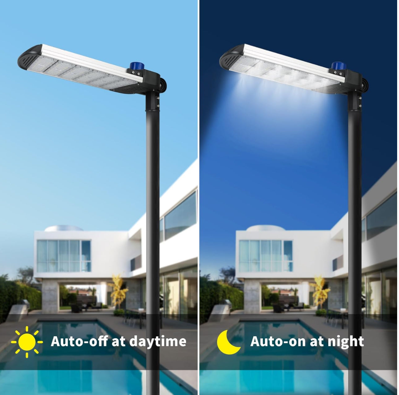 Lighteme 320W LED Parking Lot Light Hard Wired 48,000LM, Hot Wire UL Listed Industrial Grade LED Shoebox Parking Pole Light 5000K IP65 Waterproof