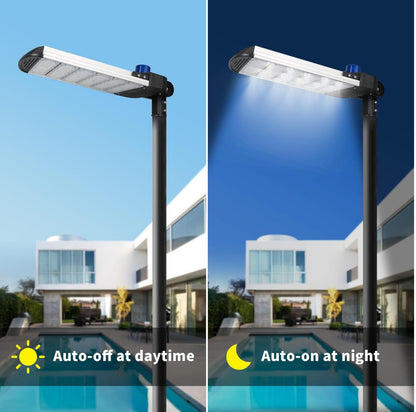 Lighteme 320W LED Parking Lot Light Hard Wired 48,000LM, Hot Wire UL Listed Industrial Grade LED Shoebox Parking Pole Light 5000K IP65 Waterproof