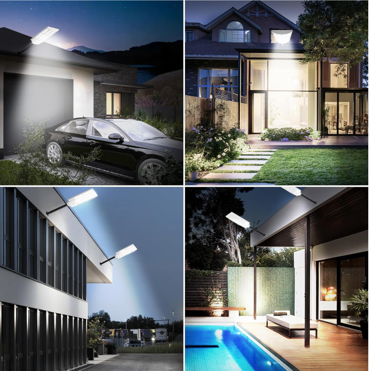 Lighteme 1500W Solar Street Light Outdoor Waterproof, 6500K Motion Sensor Lights Dusk to Dawn, 200,000LM Wall Light with Remote Control