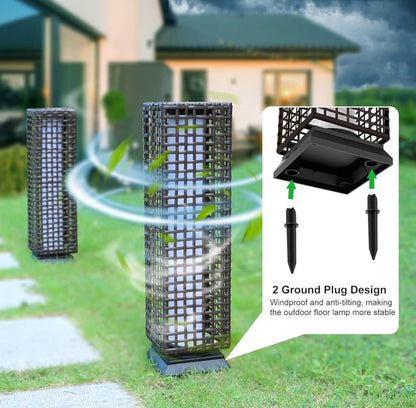 Lighteme 28’ Outdoor Solar Floor Lamp with 2 Lighting Modes