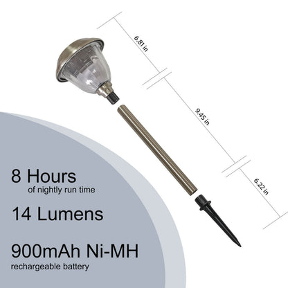 Lot de 10 lampes solaires LED Lighteme pour allées d'extérieur, acier inoxydable, 15 lumens (argent)
