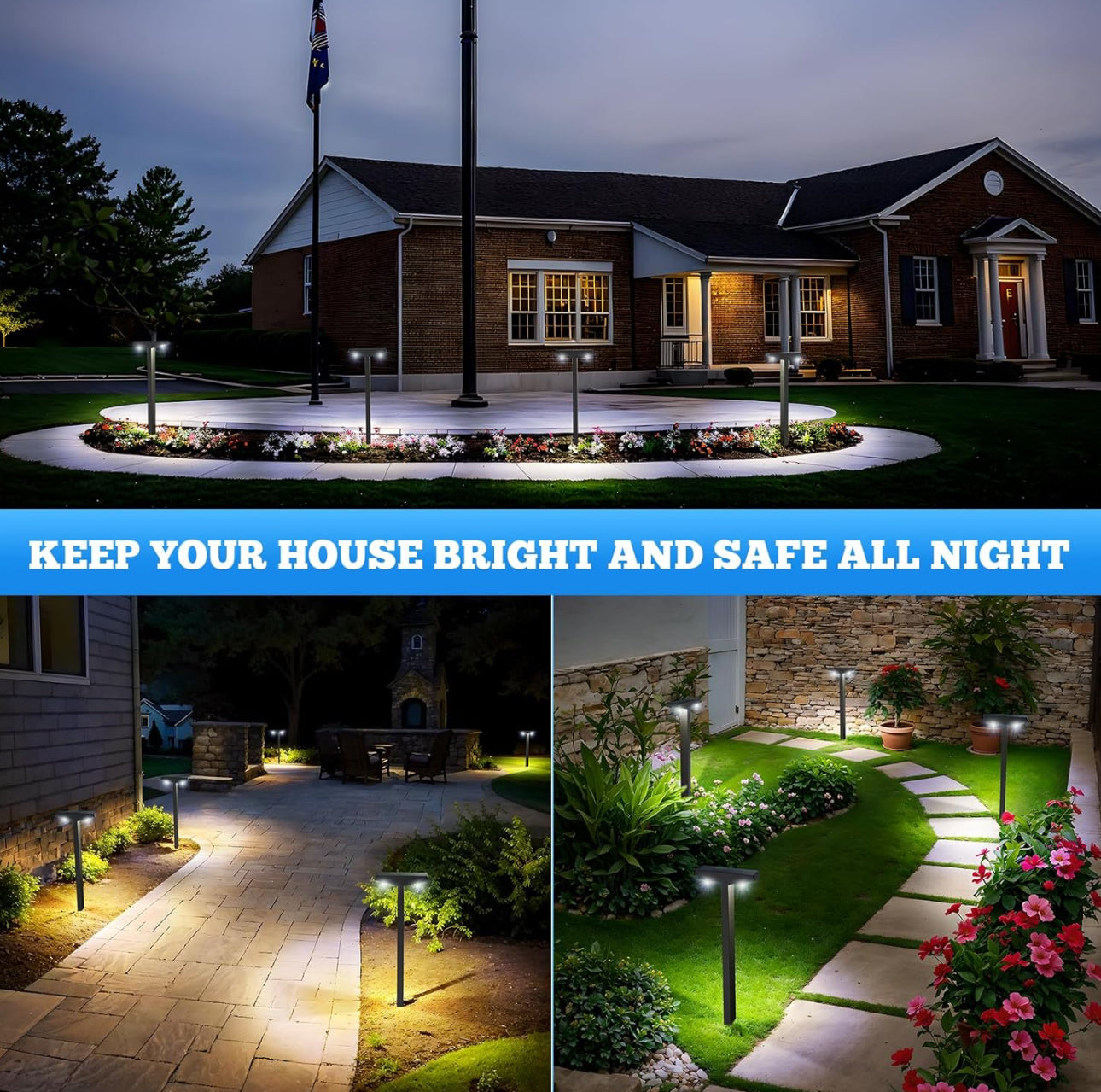 Lighteme Solar Moderne Wegeleuchten, 6er-Pack -15 Lumen 