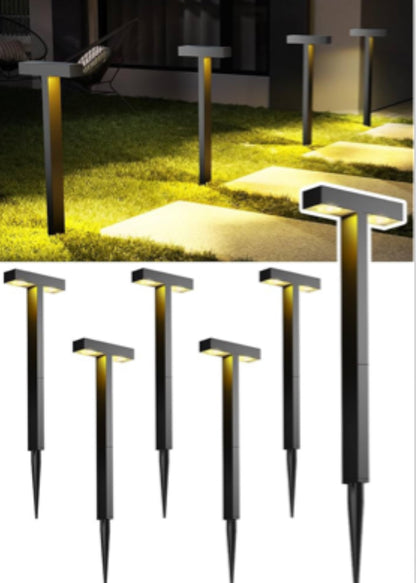 Lighteme Solar Moderne Wegeleuchten, 6er-Pack -15 Lumen 