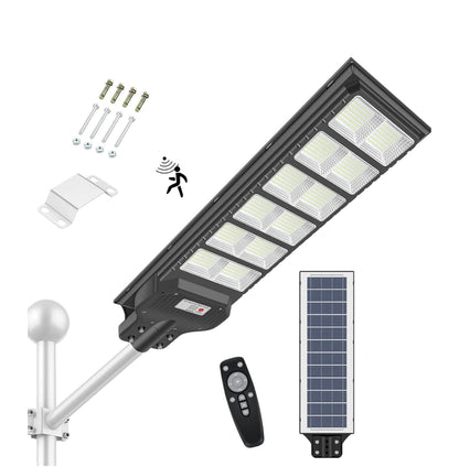 Lighteme 1000W Solar Street Light Motion Sensor, 80000LM IP65 Waterproof with Remote Control