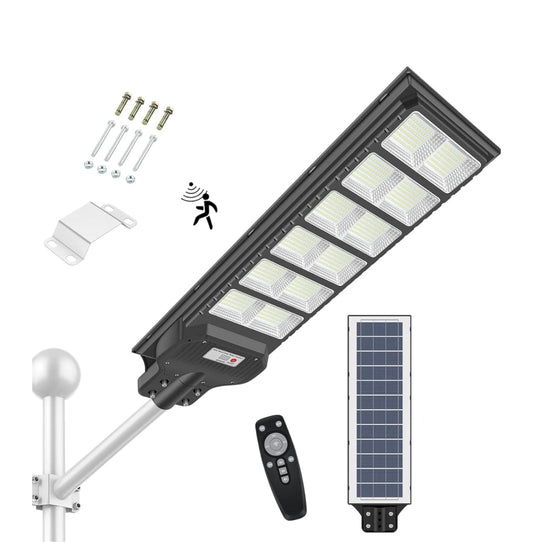 Lighteme 1000W Solar Street Light Motion Sensor, 80000LM IP65 Waterproof with Remote Control