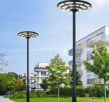Lighteme 2500W Solar Outdoor Light UFO Garden Pole And Wall Street Lights For Home, Yard, Farmhouses with Remote